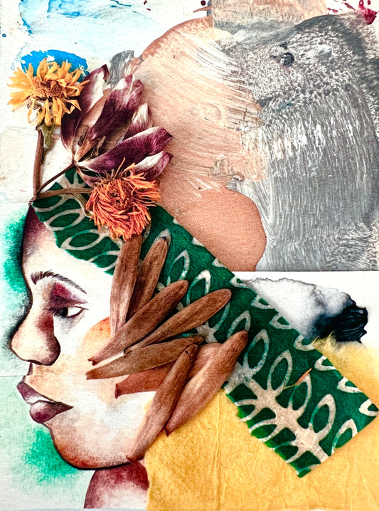 Woman with Flower Headpiece