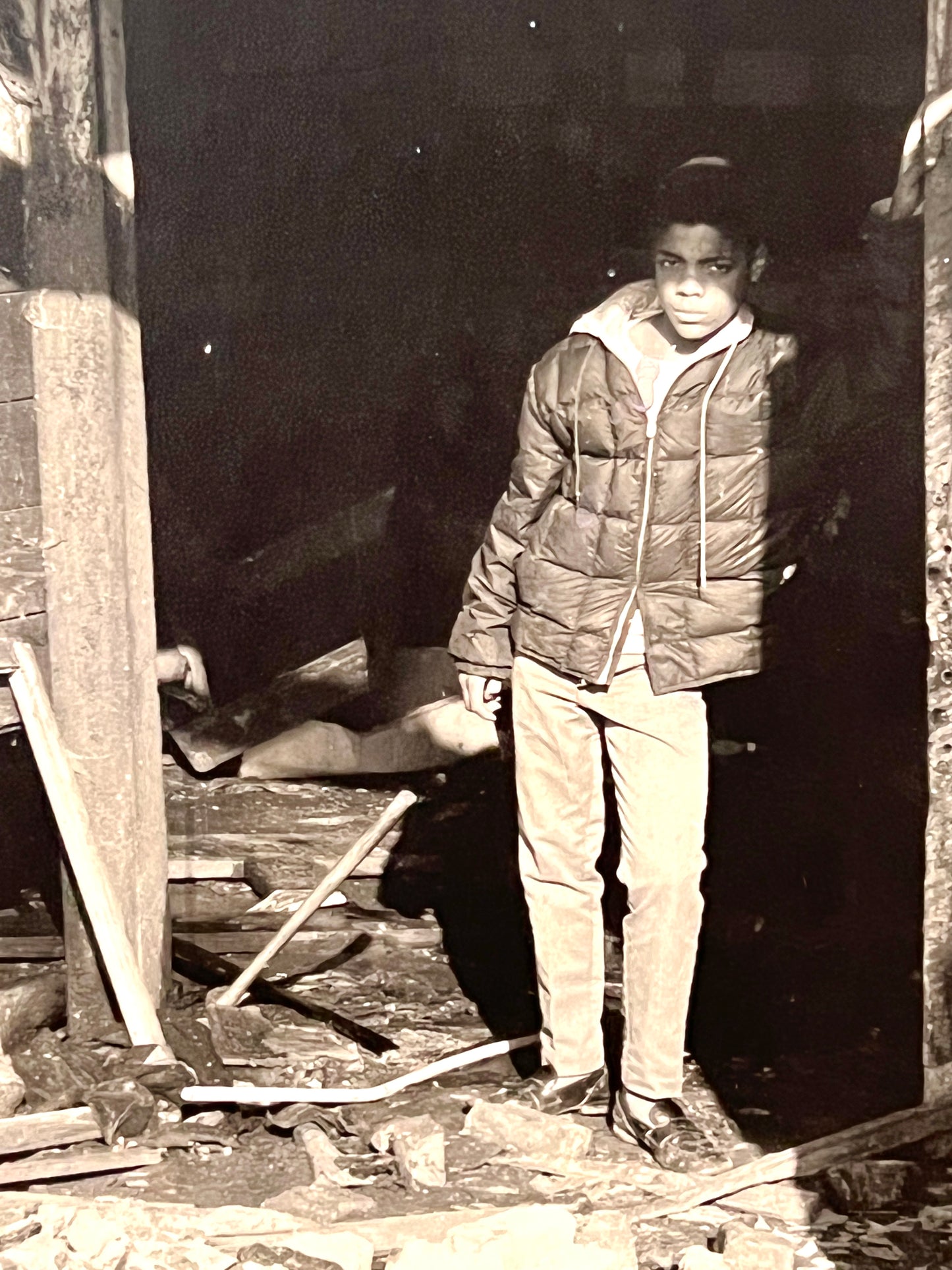 African American Boy; Black & White Photography