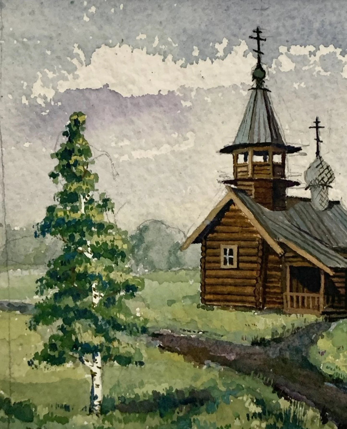 Original Watercolor Scenic Landscape