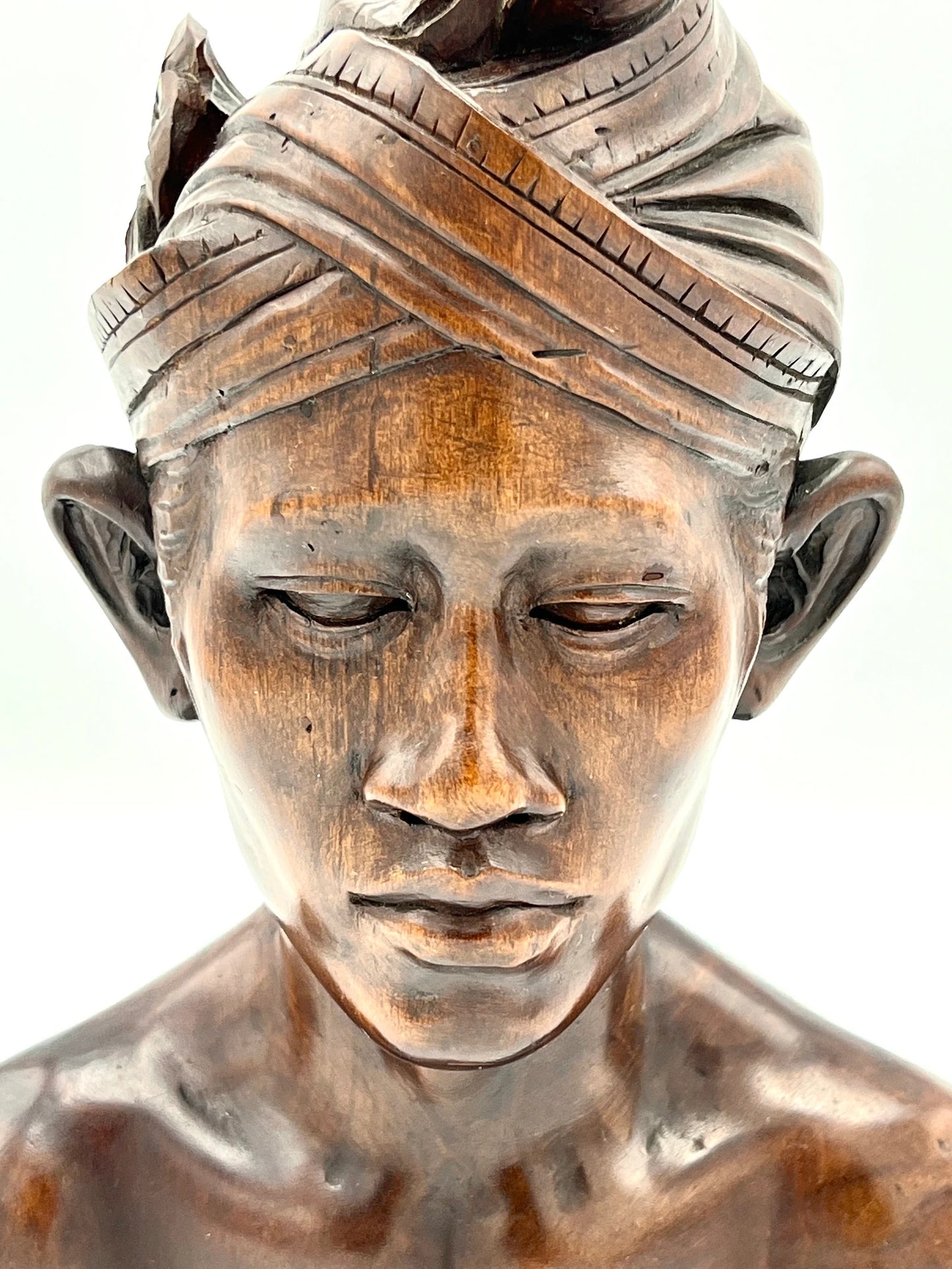 Malaysian Hard Wood Bust Sculpture